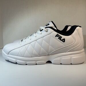 New Men's Fila Fulcrum 3 Training Shoe White/White/Fila Navy Size 8.5